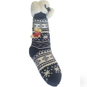 Winter Blue White Women's Socks Size S/M